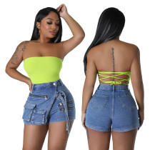 Sexy stretch denim work shorts