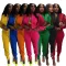 European and American women's sports suit two-piece zippered jacket personalized autumn and winter sweater