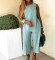 Fashion One Arm Fake Two Piece Solid Color Set