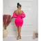 Fashionable short sleeved pleated backless dress