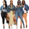 Y2K Style Irregular Two Wear Denim Coat