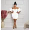 Fashionable short sleeved pleated backless dress