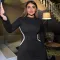 Fashionable round neck long sleeved finger sleeve dress