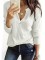 Fashion Long Sleeve Solid Knitted V-Neck Top T-shirt