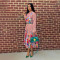 Chiffon long sleeved shirt, medium length pleated skirt, two-piece set