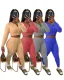 Fashion Solid Color Sweater Knitted Pants Set