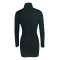 Fashionable polyester fabric long sleeved tight fitting dress
