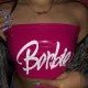 Fashionable PU leather printed one line collar sexy wrap chest vest