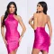 Fashion Sleeveless Open Back Hanging Neck Short Dress