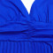 Fashion Large Deep V-Neck High Waist Gradient Pleated Long Dress