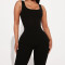 Sexy Sleeveless Square Neck Lifting Hip Long Pants Slim Fit jumpsuit