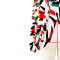 Fashion buckle printed cardigan cover up bat sleeve top