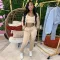 Japanese sweater fleece casual three piece set
