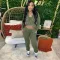 Japanese sweater fleece casual three piece set