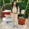 Japanese sweater fleece casual three piece set