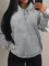 Hooded plush sweater casual fashion autumn/winter cotton print