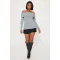 Sexy Solid Thick Button Lapel Off Shoulder Top