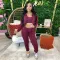 Japanese sweater fleece casual three piece set