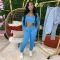 Japanese sweater fleece casual three piece set