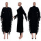 Long fringed woolen dress