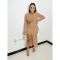 Long sleeved slit fashion sexy spicy girl dress