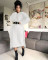 Long fringed woolen dress