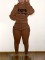 Fashion plush pullover Hoodie trousers suit