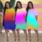 Fashion printed T-shirt lantern skirt