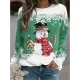 Fashionable Christmas letter printed round neck sweater