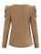 Fashion casual square neck slim fitting long sleeved knitted top