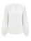 Fashion casual V-neck slim fitting solid color long sleeved top