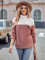 Fashionable and versatile combination color stand neck plush thick top