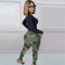 Fashionable camouflage tight fitting buttocks overalls and leggings