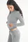 Fashion casual silver fox velvet stand collar two-piece set