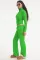 Fashion casual silver fox velvet stand collar two-piece set