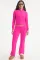 Fashion casual silver fox velvet stand collar two-piece set