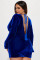 Fashion Velvet V-Neck Open Back Sexy Wrap Hip Dress