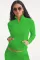 Fashion casual silver fox velvet stand collar two-piece set