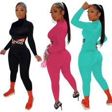 Fashion tight solid color jumpsuit
