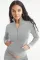 Fashion casual silver fox velvet stand collar two-piece set