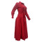 Fashionable suit stand neck double layered dress with large swing
