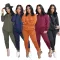 Fashion plush and thick high elasticity sports and leisure two-piece set