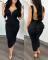 Sexy Large Wrapped Hip Open Back Deep V Bow Elastic Split Dress