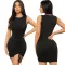 Sexy solid color slightly wrinkled dress