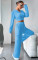 Fashionable non fluffy straight tube hood two-piece set