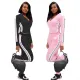 Fashion Long Sleeve Hooded Cardigan Irregular Casual Two Piece Set