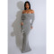 Fashion Solid Color Sexy Off Shoulder Long Dress