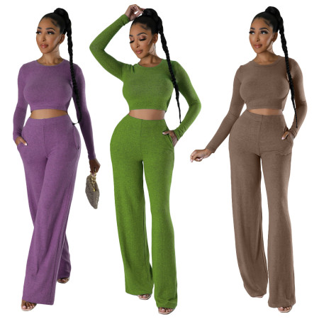 Fashion casual top and pants set