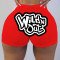 Sexy tight shorts with printed shorts and yoga pants