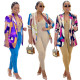 Casual fashion printed suit jacket